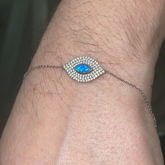 925 sterling silver evil eye bracelet - Picture 8 of 9